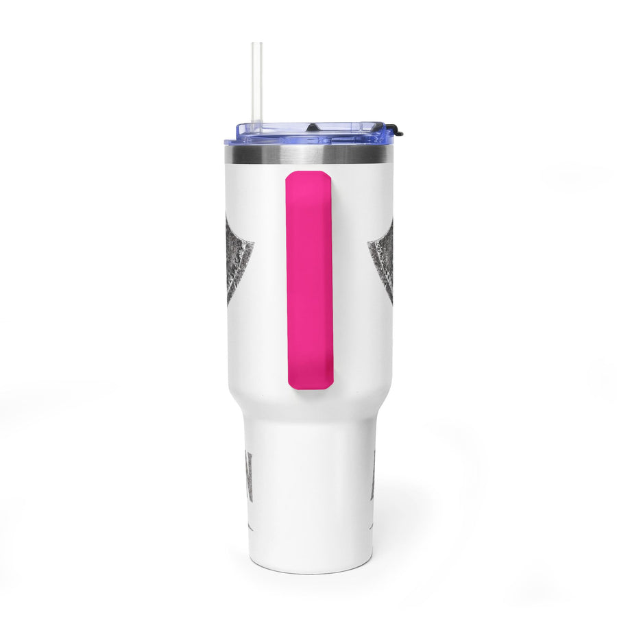 40oz Vacuum Tumbler — Vintage Axe Me Apparel Logo Stainless Travel Cup