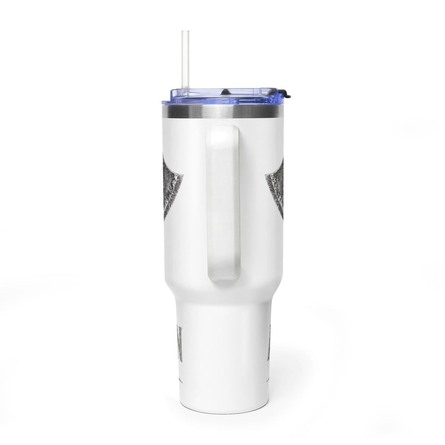 40oz Vacuum Tumbler — Vintage Axe Me Apparel Logo Stainless Travel Cup