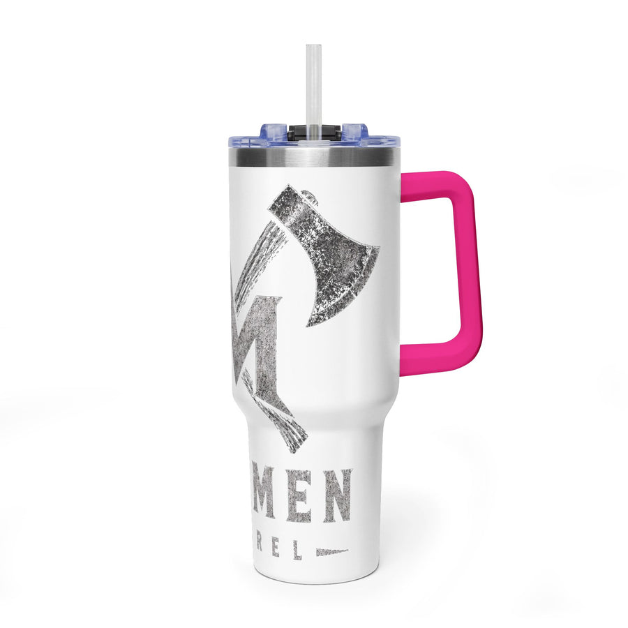 40oz Vacuum Tumbler — Vintage Axe Me Apparel Logo Stainless Travel Cup