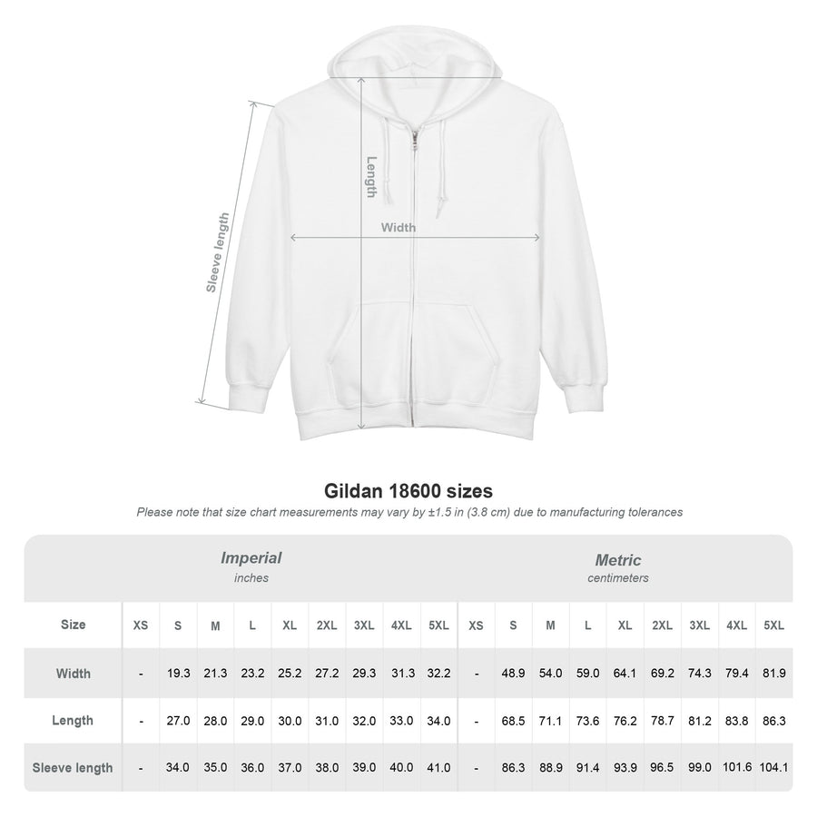 Axe Men Logo Zip Hoodie — Rustic Lumberjack Full-Zip Sweatshirt
