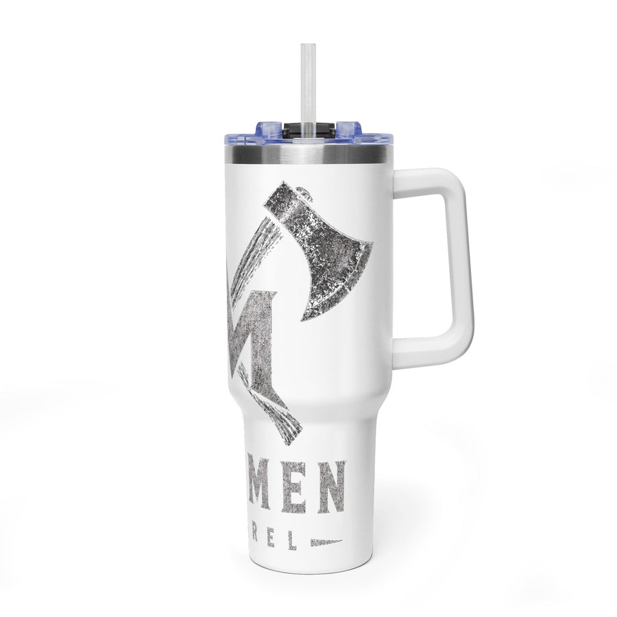 40oz Vacuum Tumbler — Vintage Axe Me Apparel Logo Stainless Travel Cup