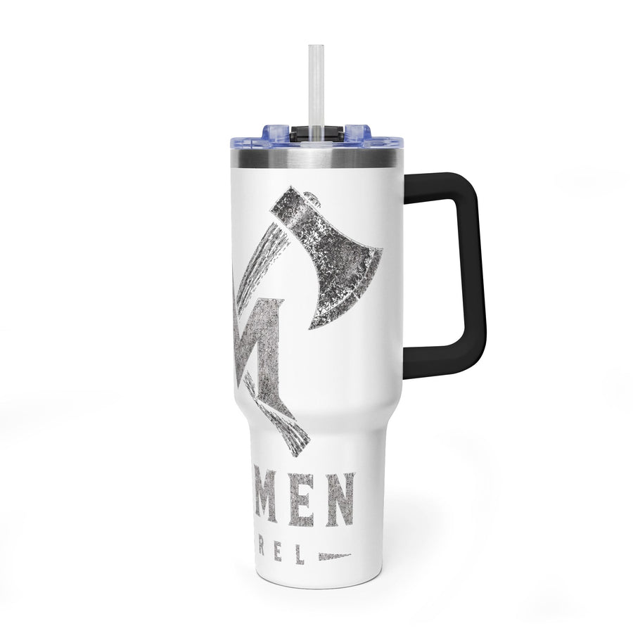 40oz Vacuum Tumbler — Vintage Axe Me Apparel Logo Stainless Travel Cup