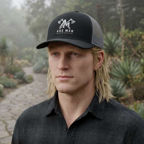 Axe Men Trucker Snapback Cap — Axe Men Logo Mesh Hat
