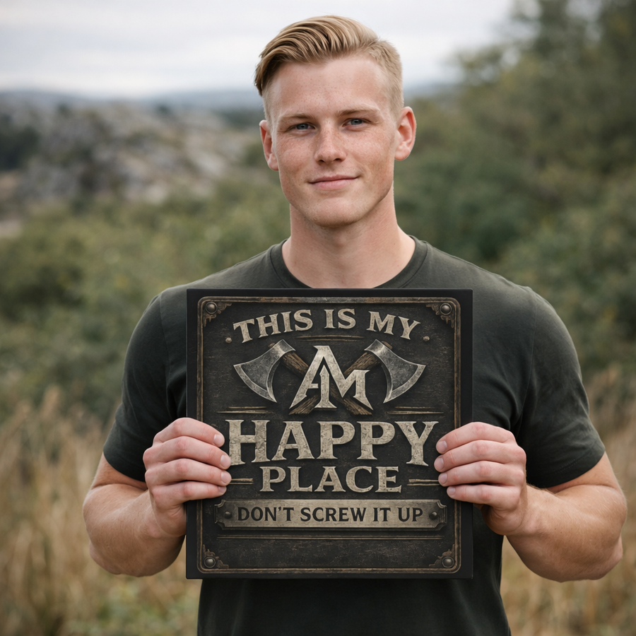 Metal Art Sign: This is My Happy Place