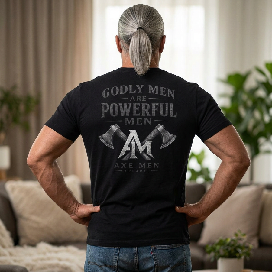 Godly Man Are Powerful Men T-Shirt — Christian Inspirational Tee