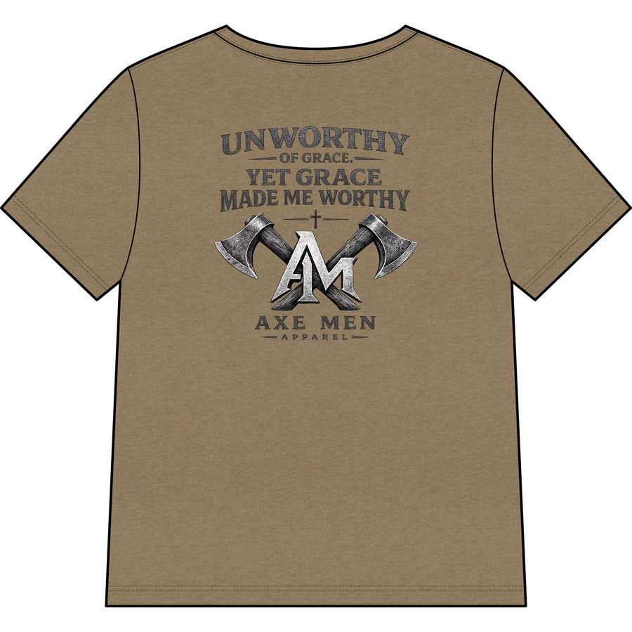 Women's V-Neck Tee — Unworthy of Grace Yet Grace Made Me Worthy