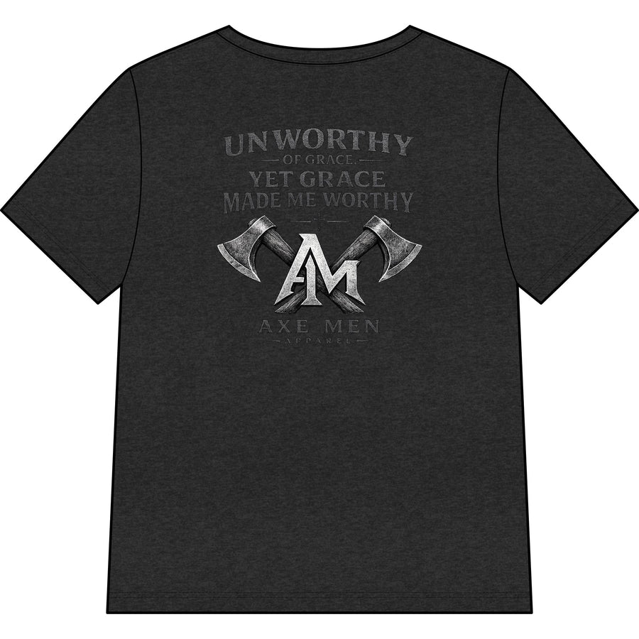 Women's V-Neck Tee — Unworthy of Grace Yet Grace Made Me Worthy