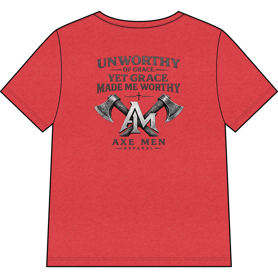 Women's V-Neck Tee — Unworthy of Grace Yet Grace Made Me Worthy