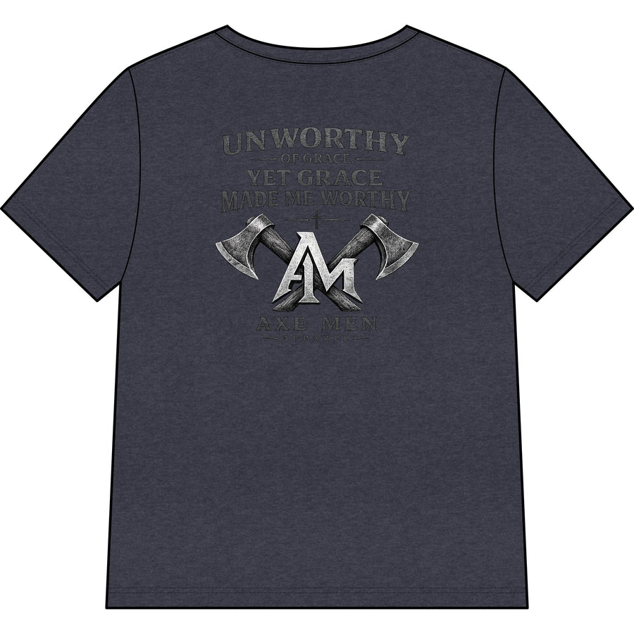 Women's V-Neck Tee — Unworthy of Grace Yet Grace Made Me Worthy