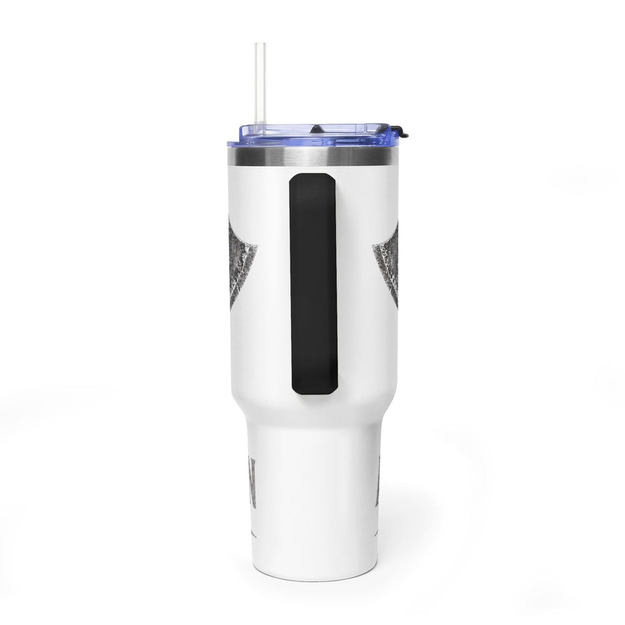 40oz Vacuum Tumbler — Vintage Axe Me Apparel Logo Stainless Travel Cup
