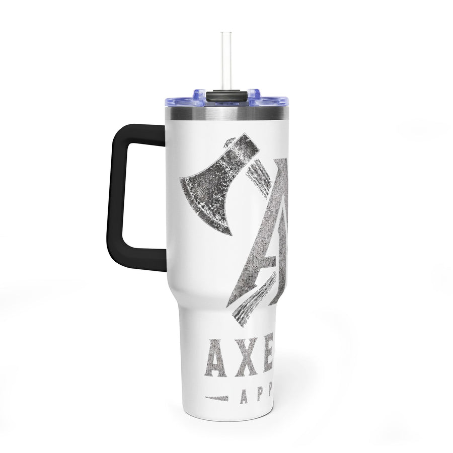 40oz Vacuum Tumbler — Vintage Axe Me Apparel Logo Stainless Travel Cup