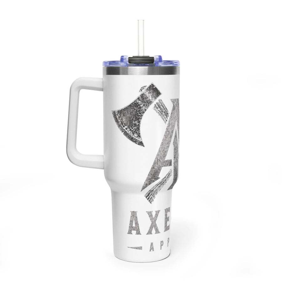 40oz Vacuum Tumbler — Vintage Axe Me Apparel Logo Stainless Travel Cup