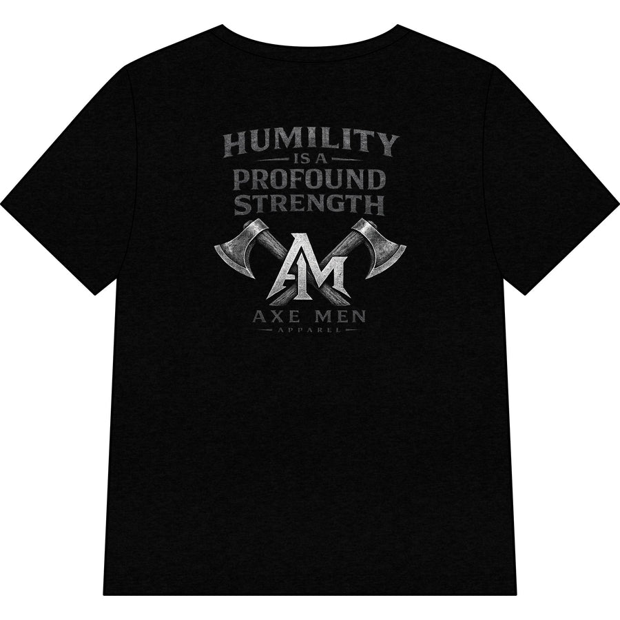 Humility Is a Profound Strength V‑Neck Tee — Women's Relaxed Heather