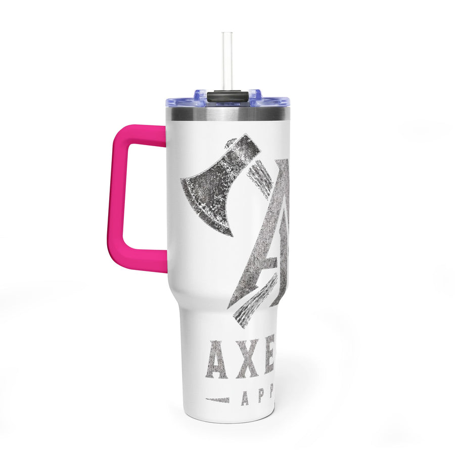 40oz Vacuum Tumbler — Vintage Axe Me Apparel Logo Stainless Travel Cup
